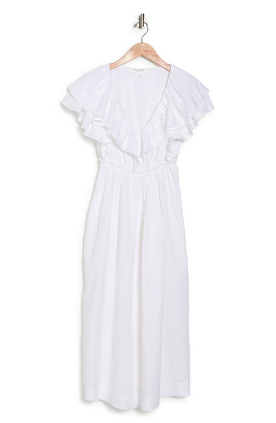 Trina Turk Play Linen Midi Dress In White
