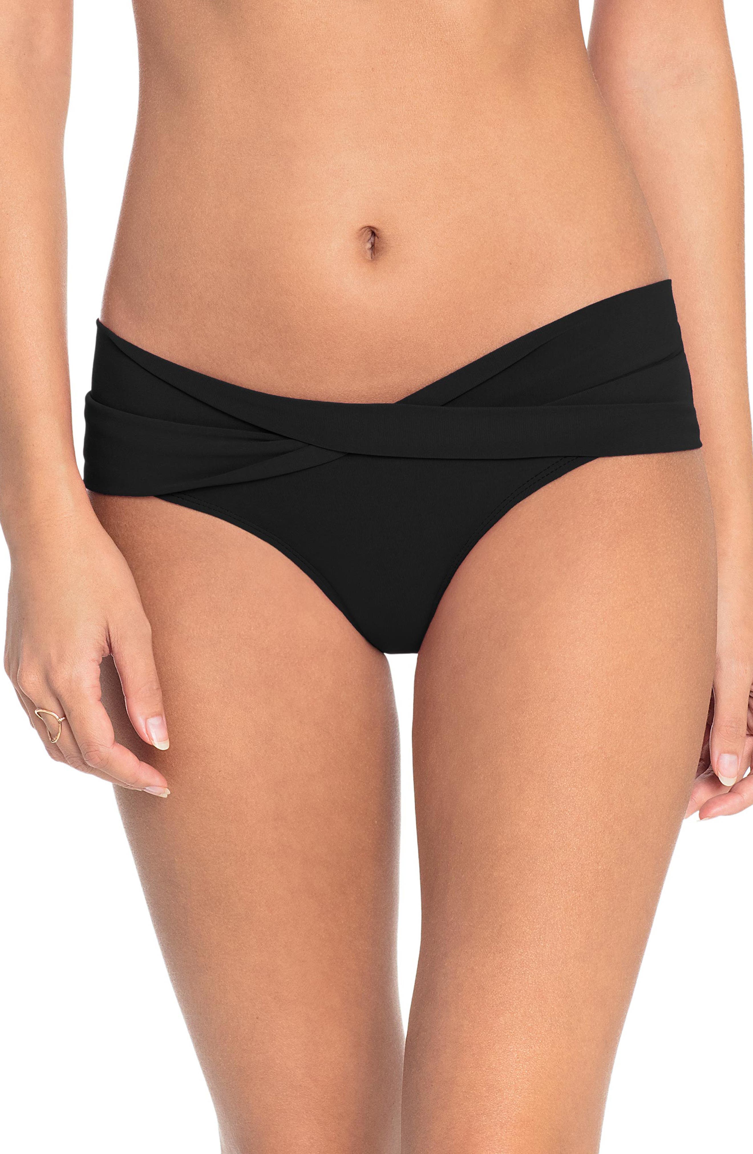 Robin Piccone Ava Twist Hipster Bikini Bottoms, Black
