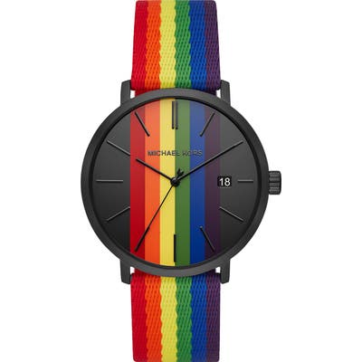 Michael Michael Kors Blake Nylon Strap Watch, 42Mm