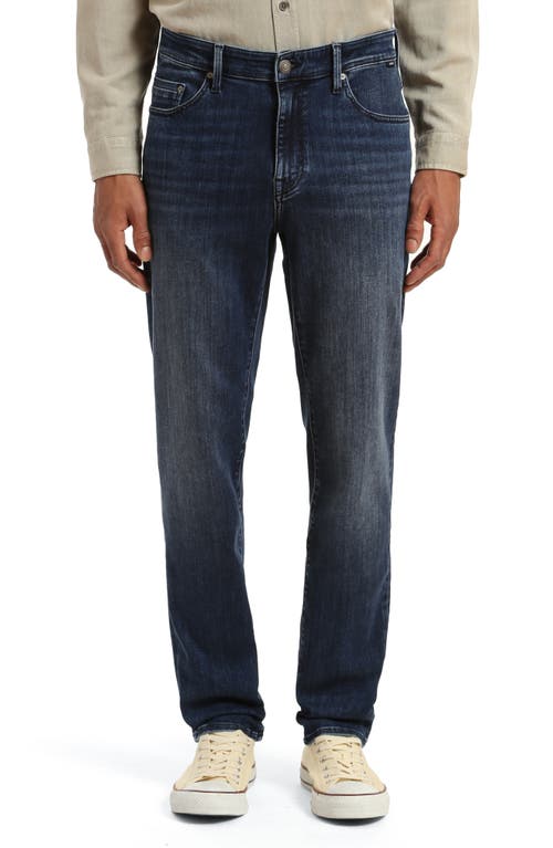 Mavi Jeans Zach Straight Leg Jeans in Dark Brushed Supermove at Nordstrom, Size 36 X 32
