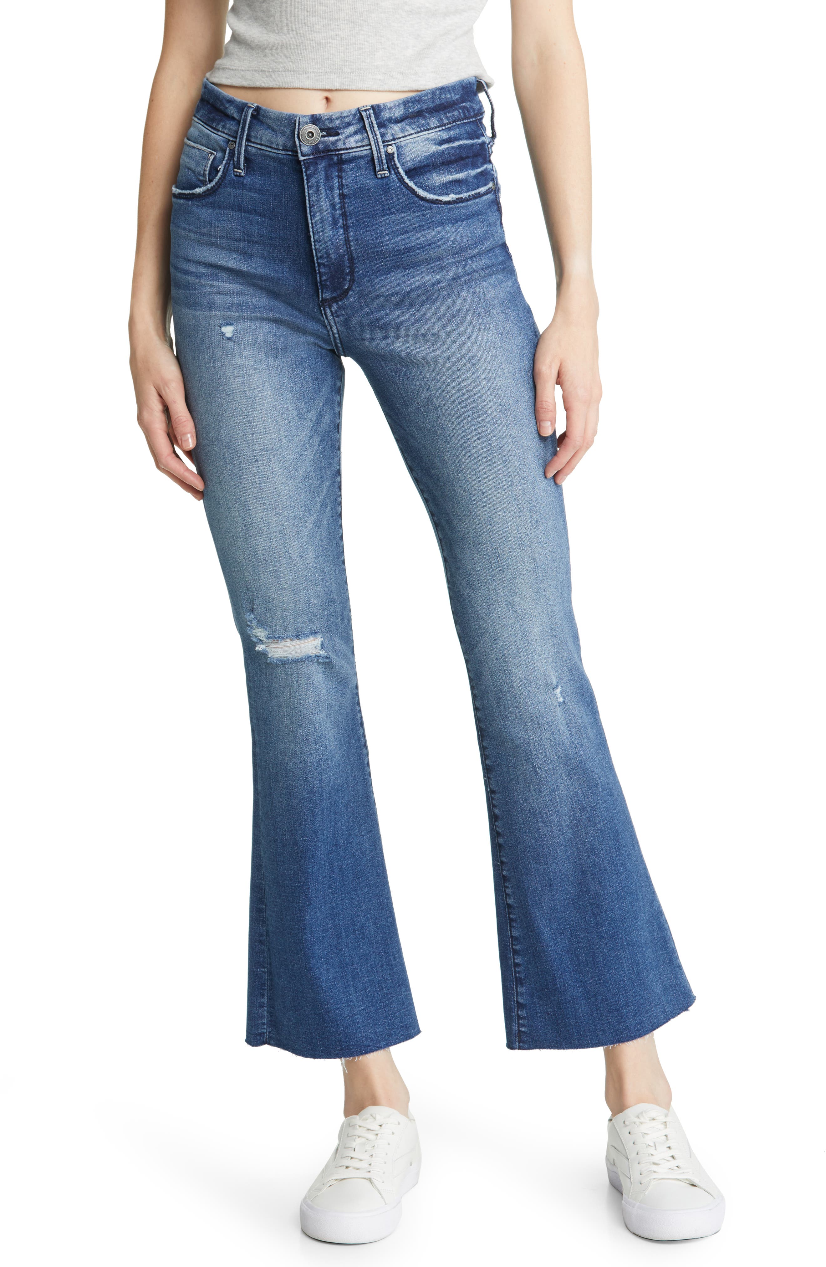 New Womens Blue Crop Flare NEXT Jeans Size 14 12 10 Regular Petite 