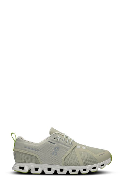 On Cloud 5 Waterproof Running Shoe In Chalk/ice