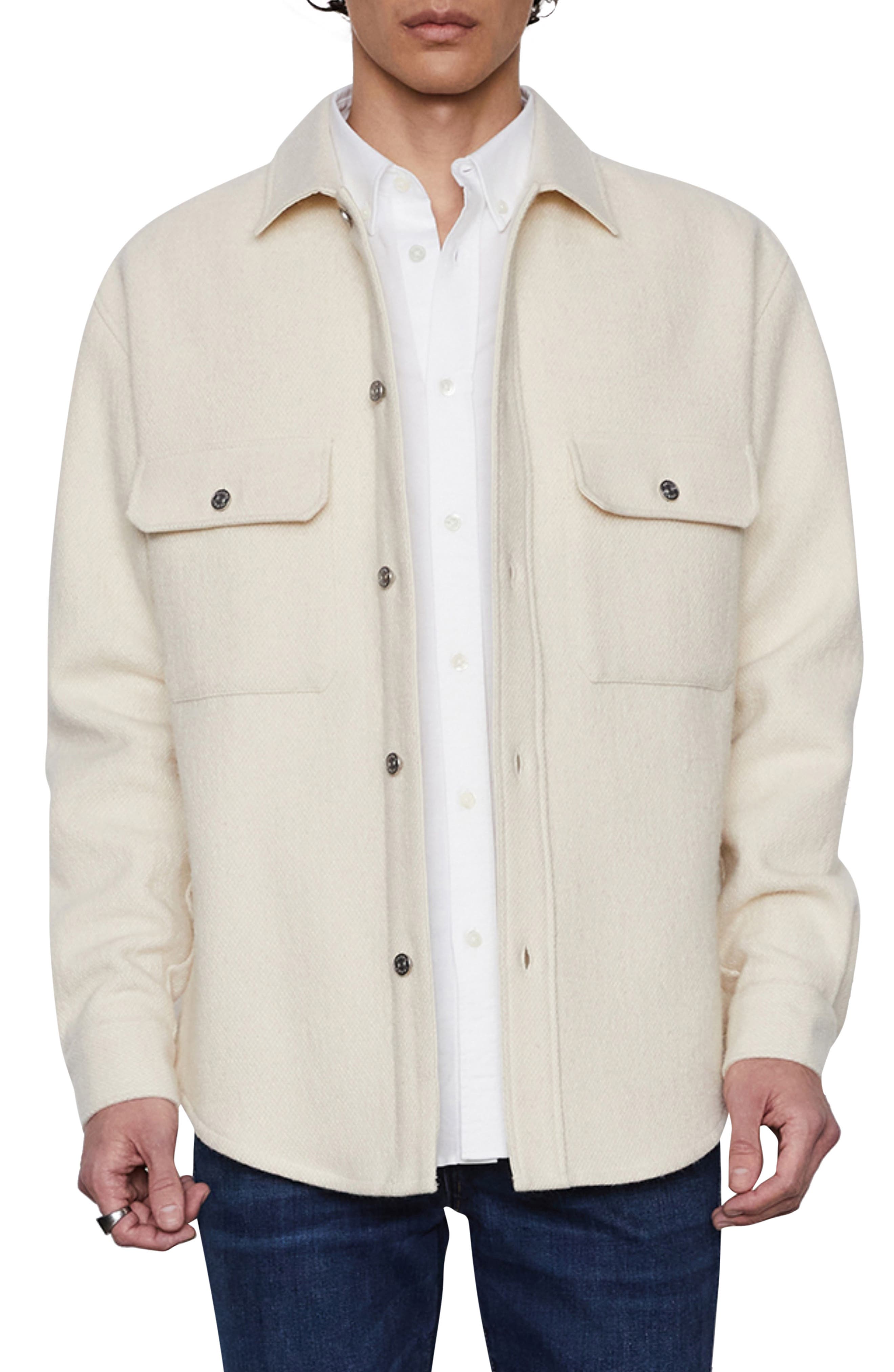 wool blend shirt jacket