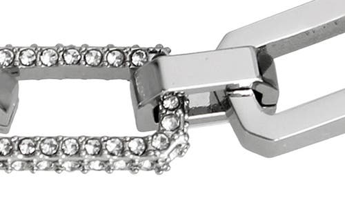 Allsaints Pave Geometric Link Bracelet In Rhodium Plated In Rhodium