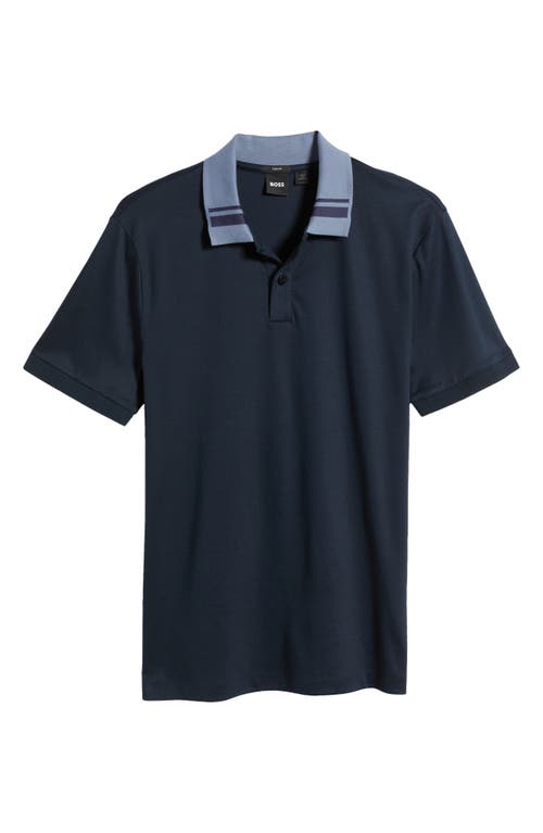 Shop Hugo Boss Boss Phillipson Slim Fit Polo In Dark Blue