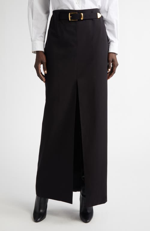 BRANDON MAXWELL BRANDON MAXWELL THE PIERCE BELTED COTTON CREPE MAXI SKIRT 