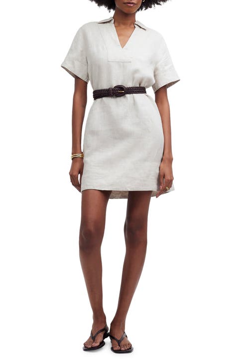 White Long Sleeve Short Dress Long Sleeve Mini White Mini Flowy Dress White  Graduation Dress