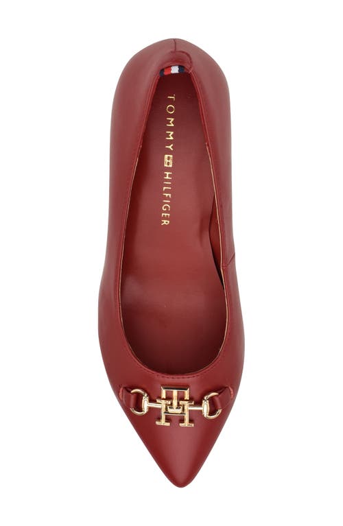 Tommy Hilfiger Nanya Pointed Toe Pump In Dark Magma