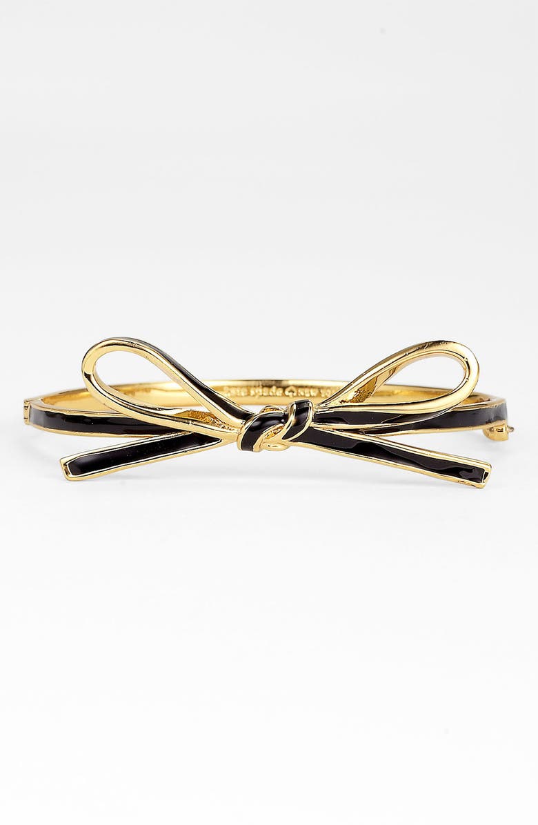 KATE SPADE NEW YORK 'skinny mini' bow bangle, Main, color, 001