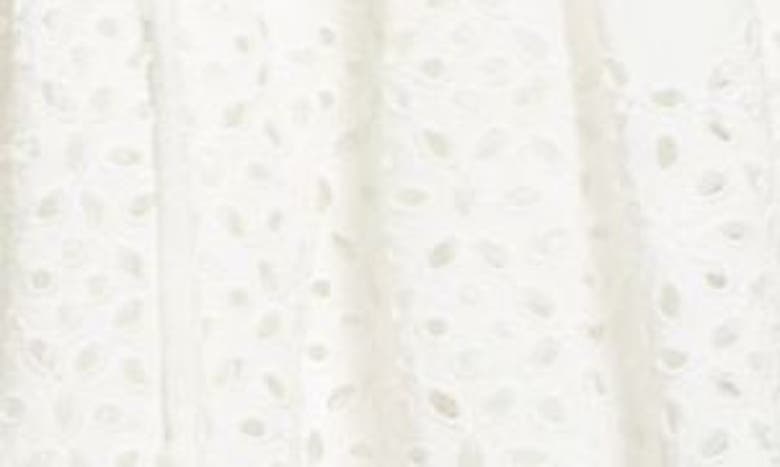 Shop Ulla Johnson Lilith Eyelet Tiered Minidress In Cowrie