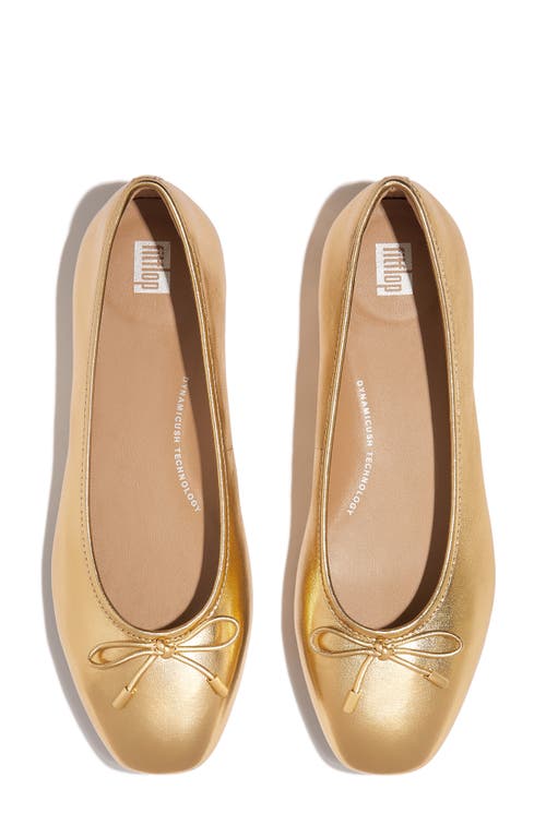 Shop Fitflop Delicato Ballet Flat In Old Gold