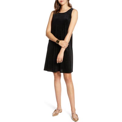 Halogen Sleeveless Velvet A-Line Dress, Black