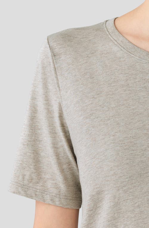 Eileen Fisher Crewneck Organic Cotton T-shirt In Dove