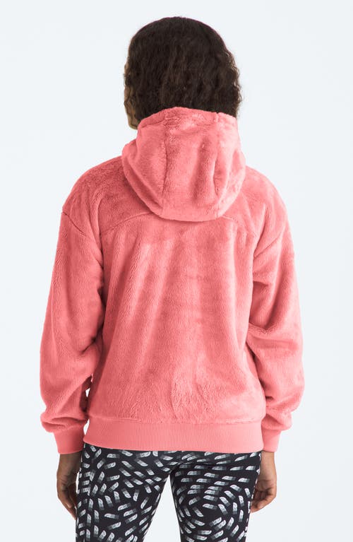 Shop The North Face Kids' Osito High Pile Fleece Full Zip Hoodie In Terracotta