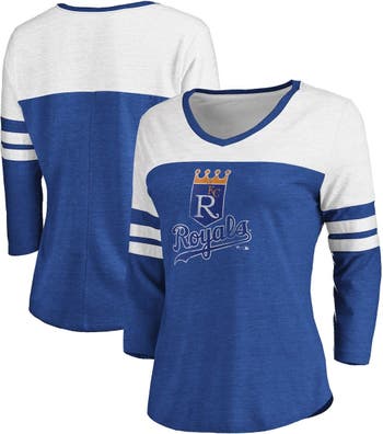 Youth Kansas City Royals Gray Distressed Logo T-Shirt