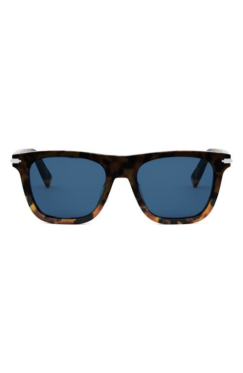 Dior 'blacksuit S13i 53mm Geometric Sunglasses In Havana/black/blue