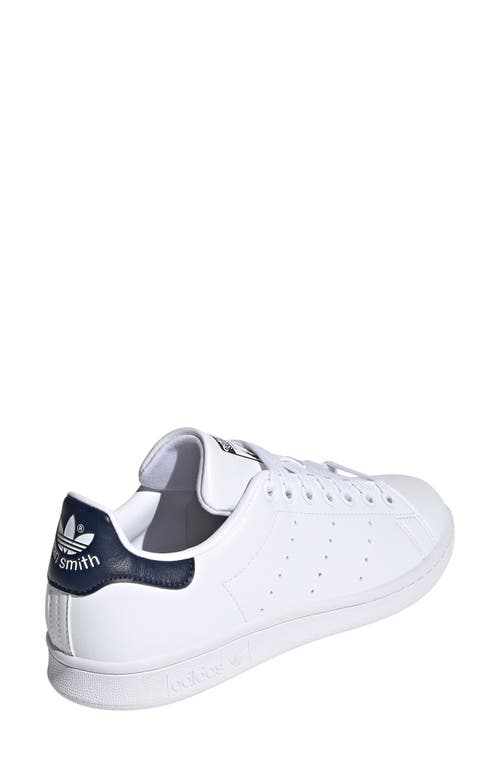 Shop Adidas Originals Adidas Primegreen Stan Smith Sneaker In White/collegiate Navy