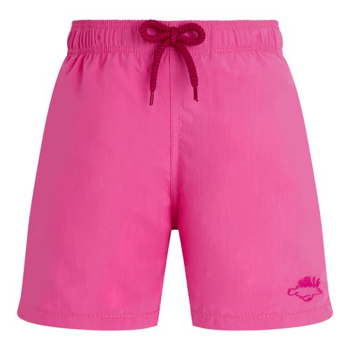Vilebrequin Kids' Rascasses Aquareactive Swim Shorts In Laurier Rose