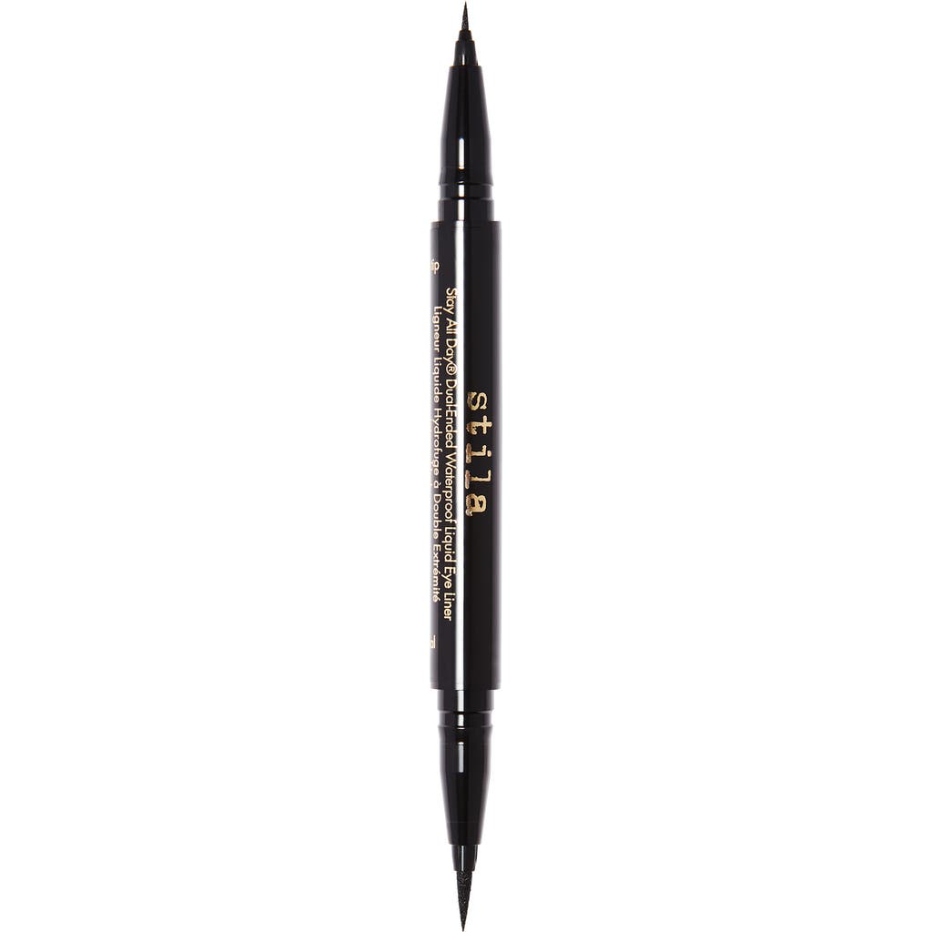 Stila Stay All Day Dual-ended Waterproof Liquid Eyeliner 1ml In Intense Black