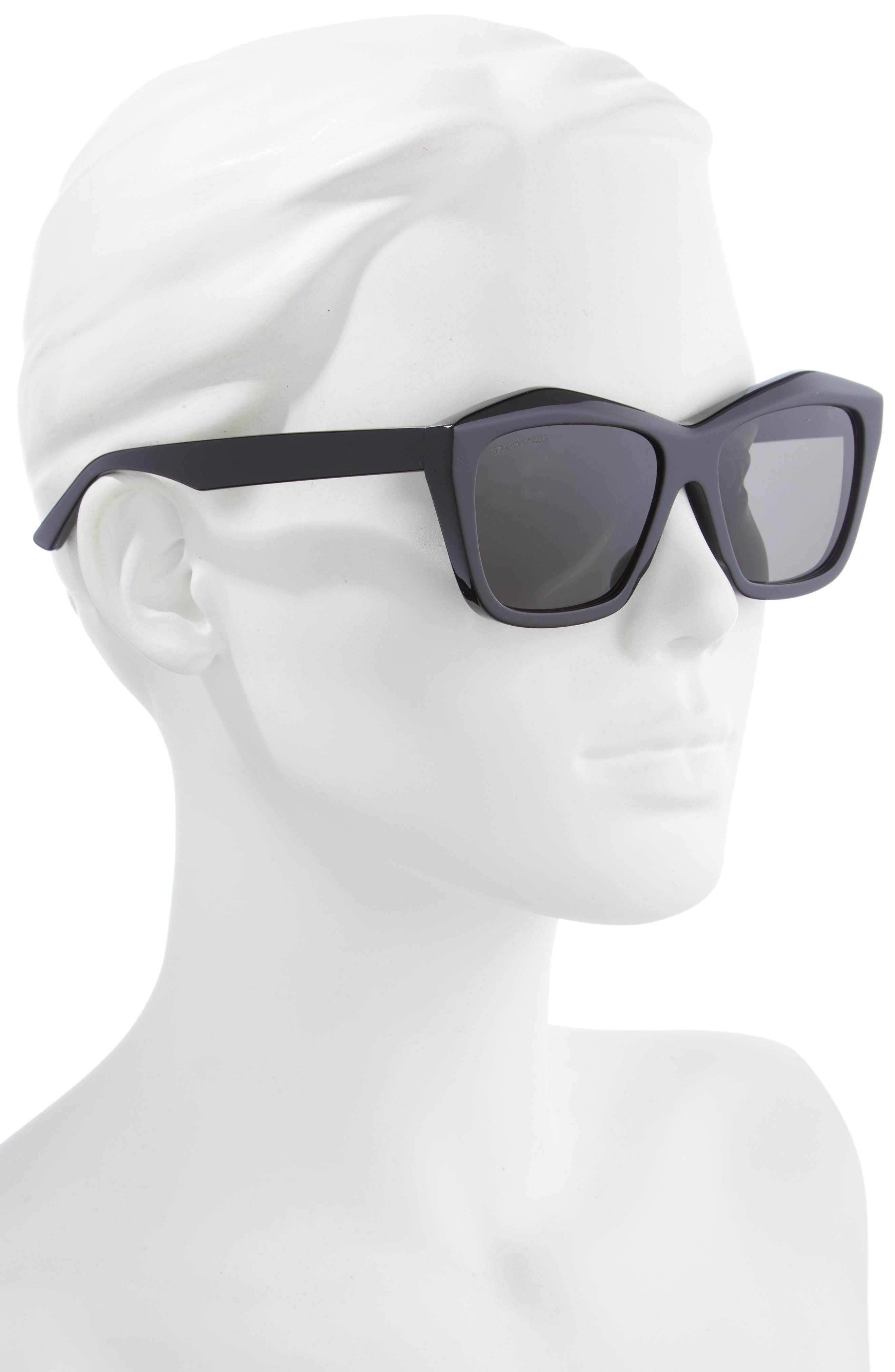 balenciaga 57mm rectangle sunglasses