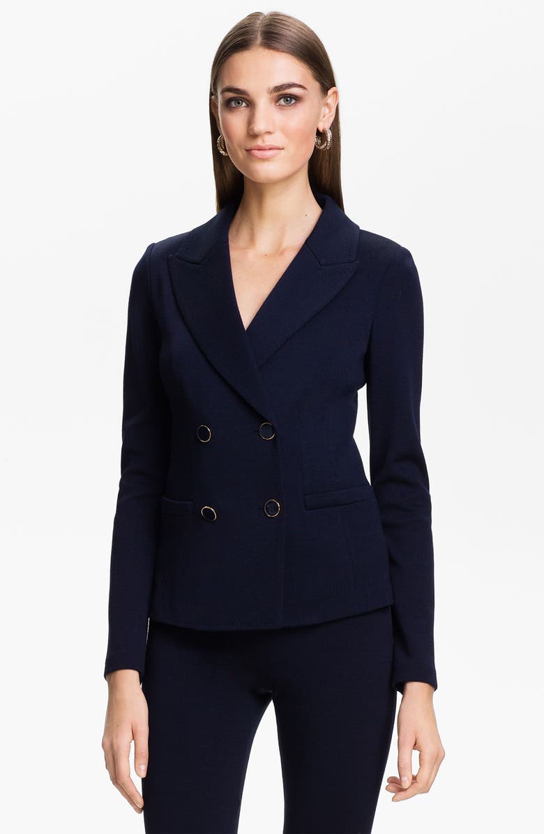 St. John Collection Double Breasted Milano Knit Jacket | Nordstrom