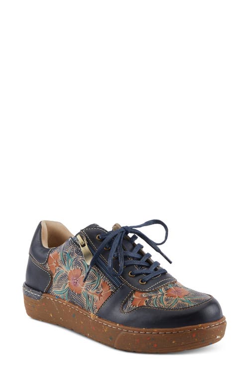 L'artiste By Spring Step Sincerity Sneaker In Navy Multi