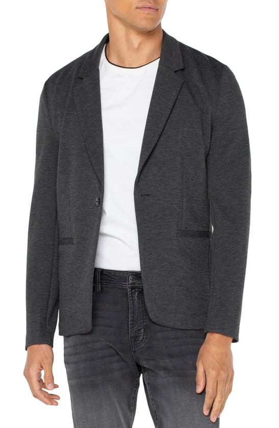 Liverpool Los Angeles Modern Piqué Blazer In Heather Charcoa