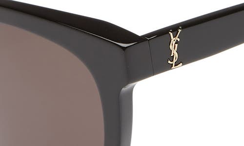 Saint Laurent 55mm Sunglasses In Black/gold