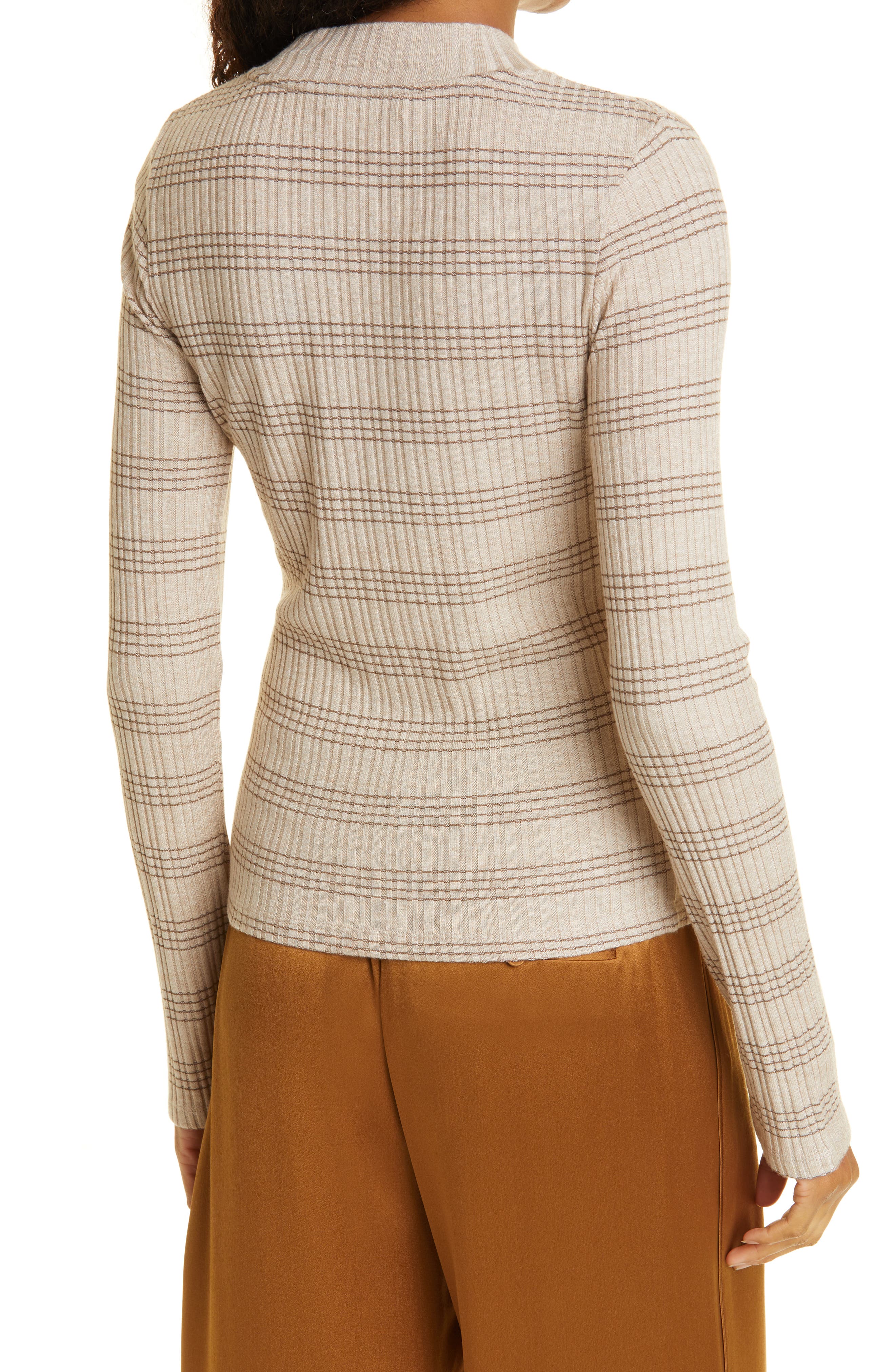 vince variegated rib sweater dress