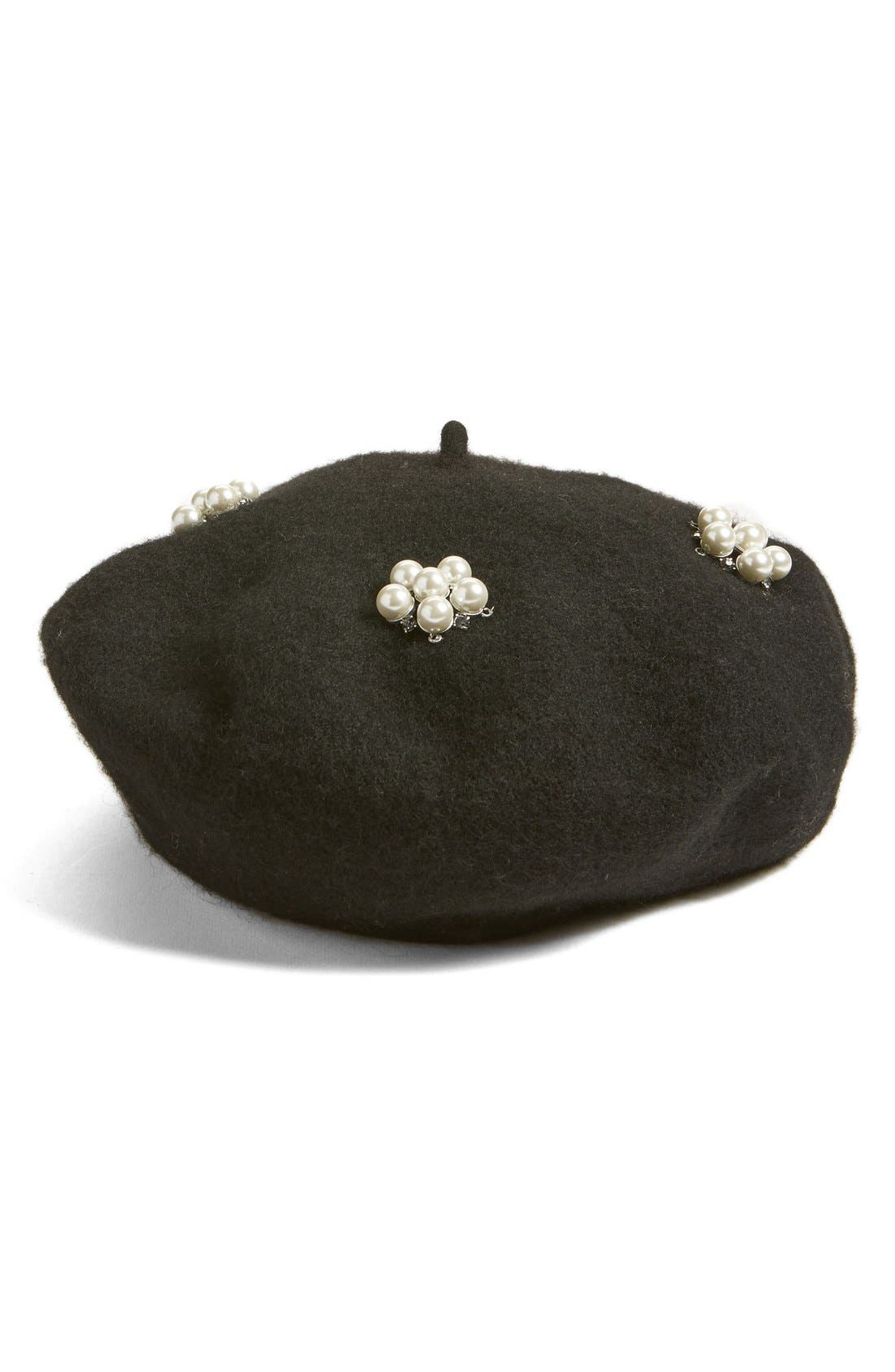 Berry Faux Pearl Beret Nordstrom
