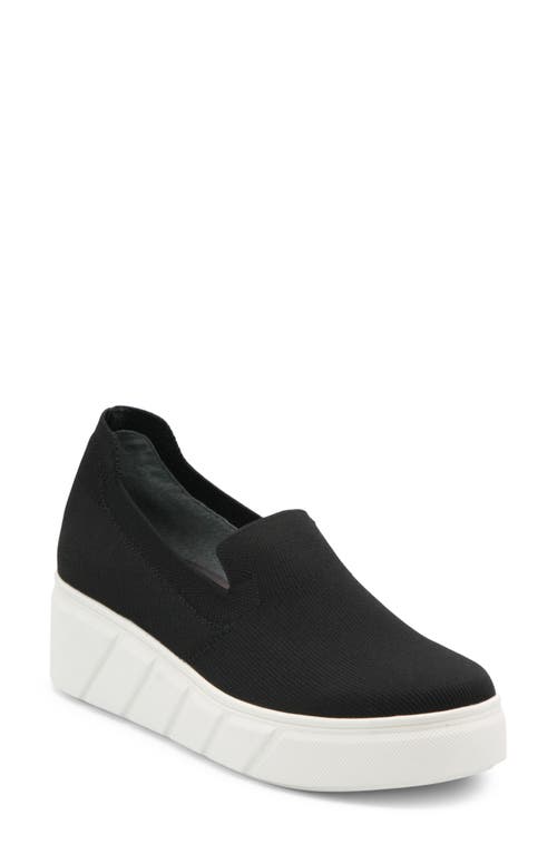Charles David Rhody Platform Wedge Sneaker In Black