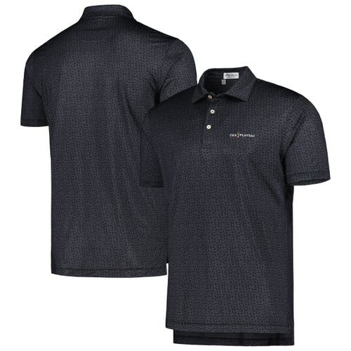 Men's Peter Millar Black THE PLAYERS Knock Out Jersey Polo