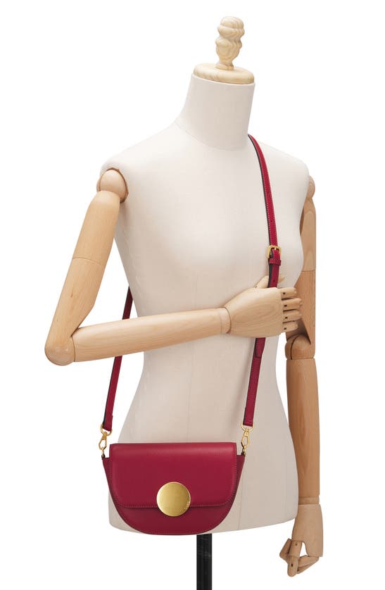 Shop Oryany Lottie Leather Saddle Crossbody Bag In Red