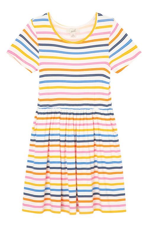 Peek Aren'T You Curious Kids' Stripe Fit and Flare Dress at Nordstrom, Size 2T