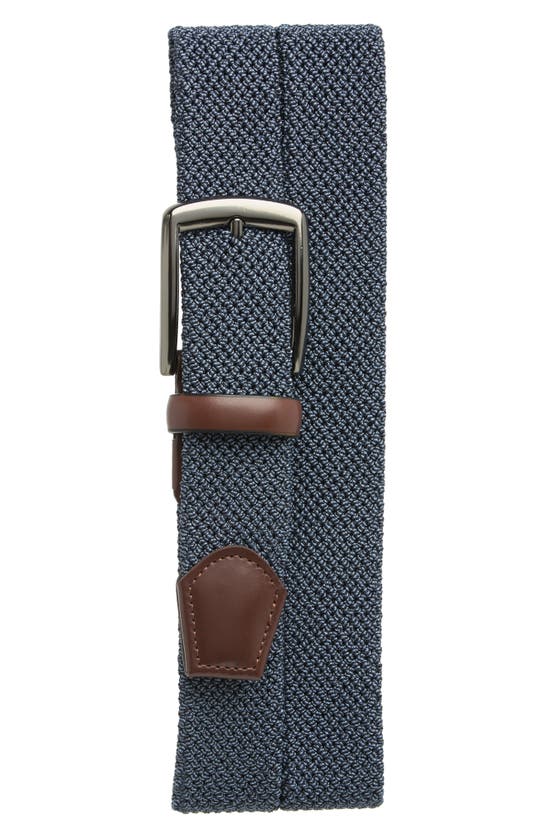 Original Penguin Stretch Denim Belt In Blue