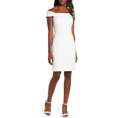 Adelyn Rae Jacklyn Off The Shoulder Dress, White