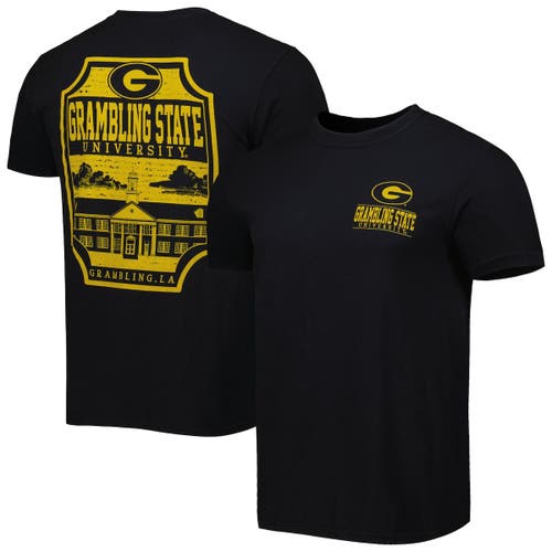 IMAGE ONE Men's Black Grambling Tigers Logo Campus Icon T-Shirt