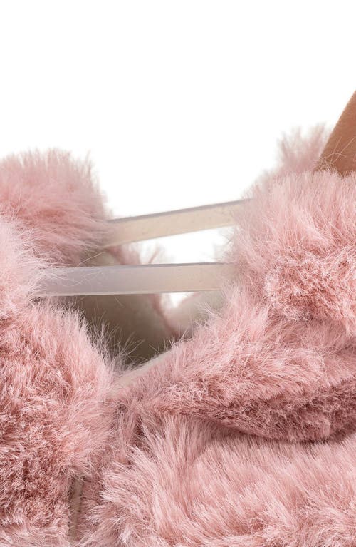 Hopfrög Kids Furry Furry Faux Fur Slipper In Pink
