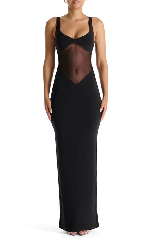 Naked Wardrobe The Smokeshow Maxi Dress Black at Nordstrom,