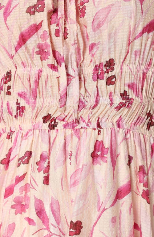Petal And Pup Petal & Pup Scout Floral Shirred Minidress In Pink