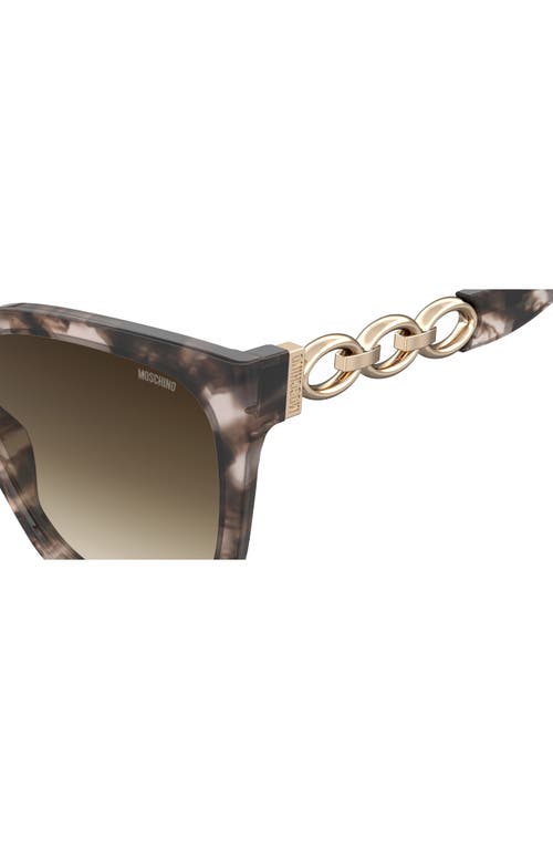 Moschino 55mm Gradient Cat Eye Sunglasses In Pink Havana