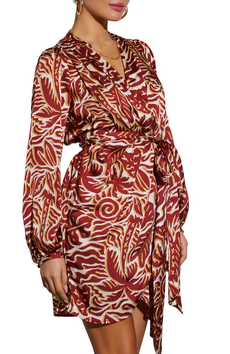 VICI Collection Erin Abstract Print Long Sleeve Minidress Nordstrom