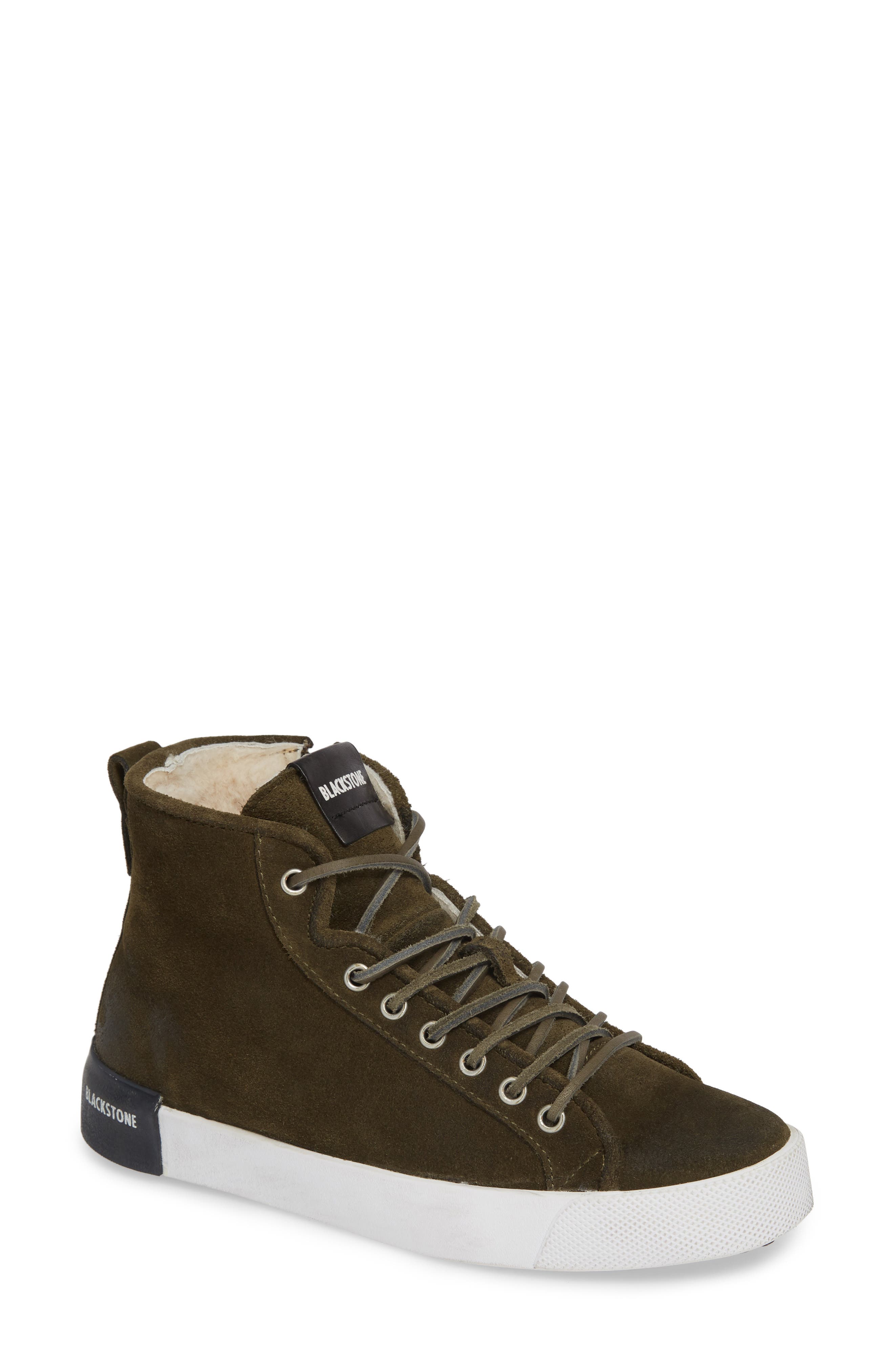 Blackstone Ql70 Genuine Shearling Lined Sneaker, Green