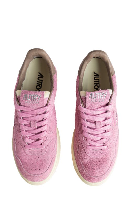 Shop Autry Medalist Low Sneaker In Pink/slate