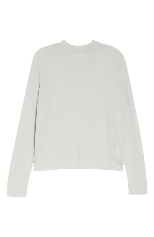 Vince Seamless Mock Neck Wool Blend Sweater In Silverstone