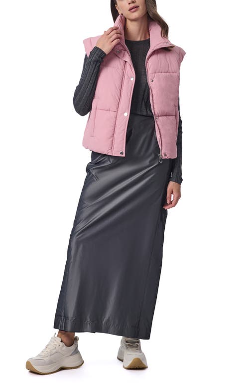 Shop Bernardo Puffer Vest In Dusty Rose