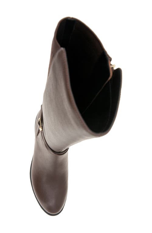 Kenneth Cole Lanica Knee High Boot In Chocolate Leather