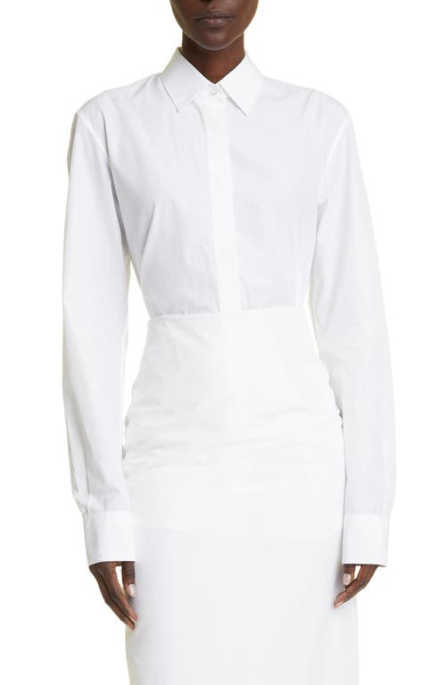 The Row Derica Cotton Poplin Button-Up Shirt White at Nordstrom,