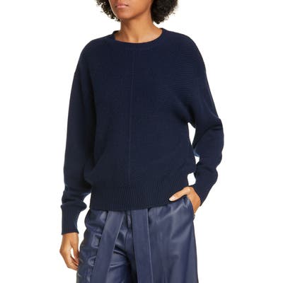 Jason Wu Waffle Knit Wool & Cashmere Sweater, Blue