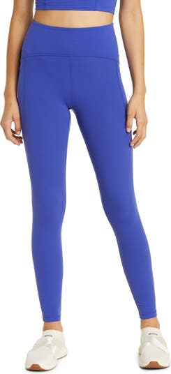 Zella High Waisted Small Pocket Ankle Leggings Size XS Blue